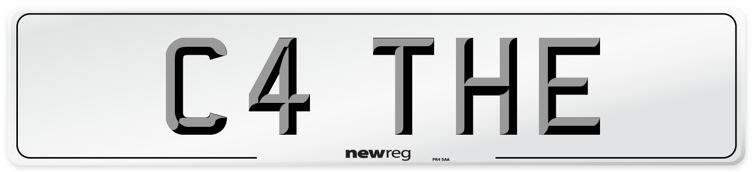 C4 THE Number Plate from New Reg